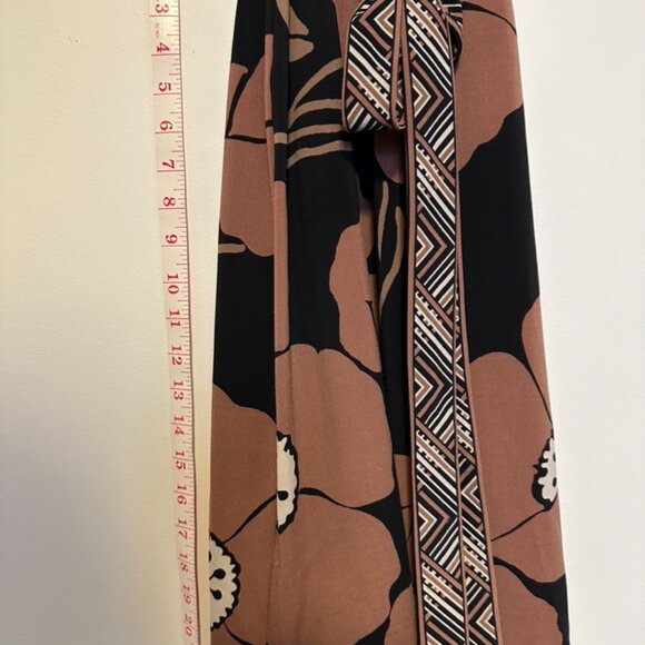 BCBGMaxAzria brown and black floral midi dress size S - Picture 7 of 7